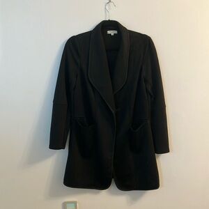 MAX Studio London Black Long Open Front Cardigan Size Medium